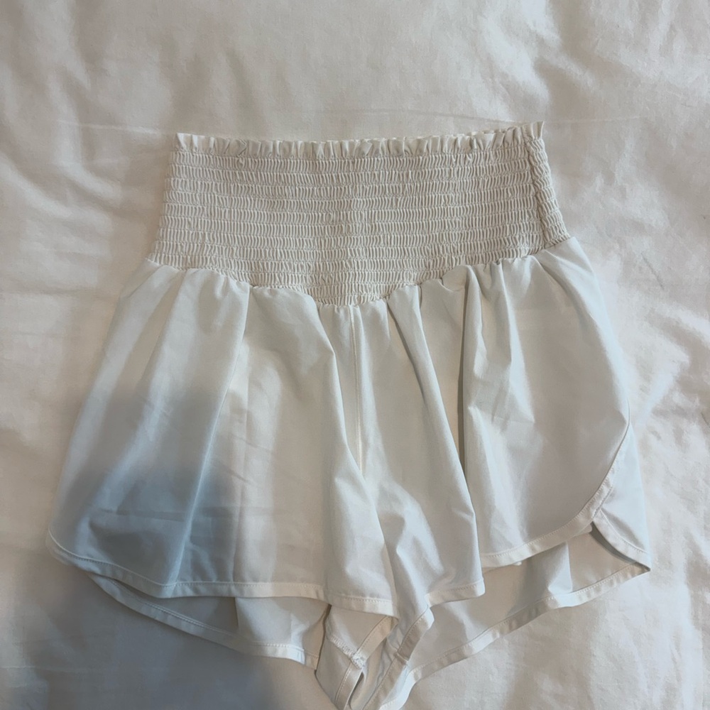 FP Movement by Free People Cream High-Waisted Shorts